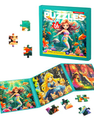 Unistylar Mermaid Princess puzzle book cover showing portable travel fun for kids