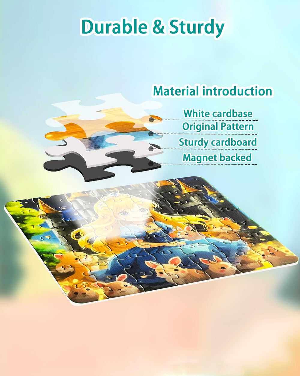 Unistylar toddler puzzle pieces with matte finish for safe handling