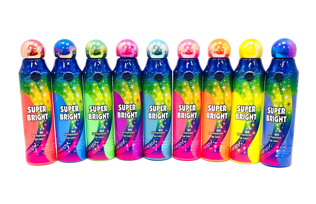 United Novelty Super Bright fluorescent 3oz bingo daubers glow under blacklight for high visibility