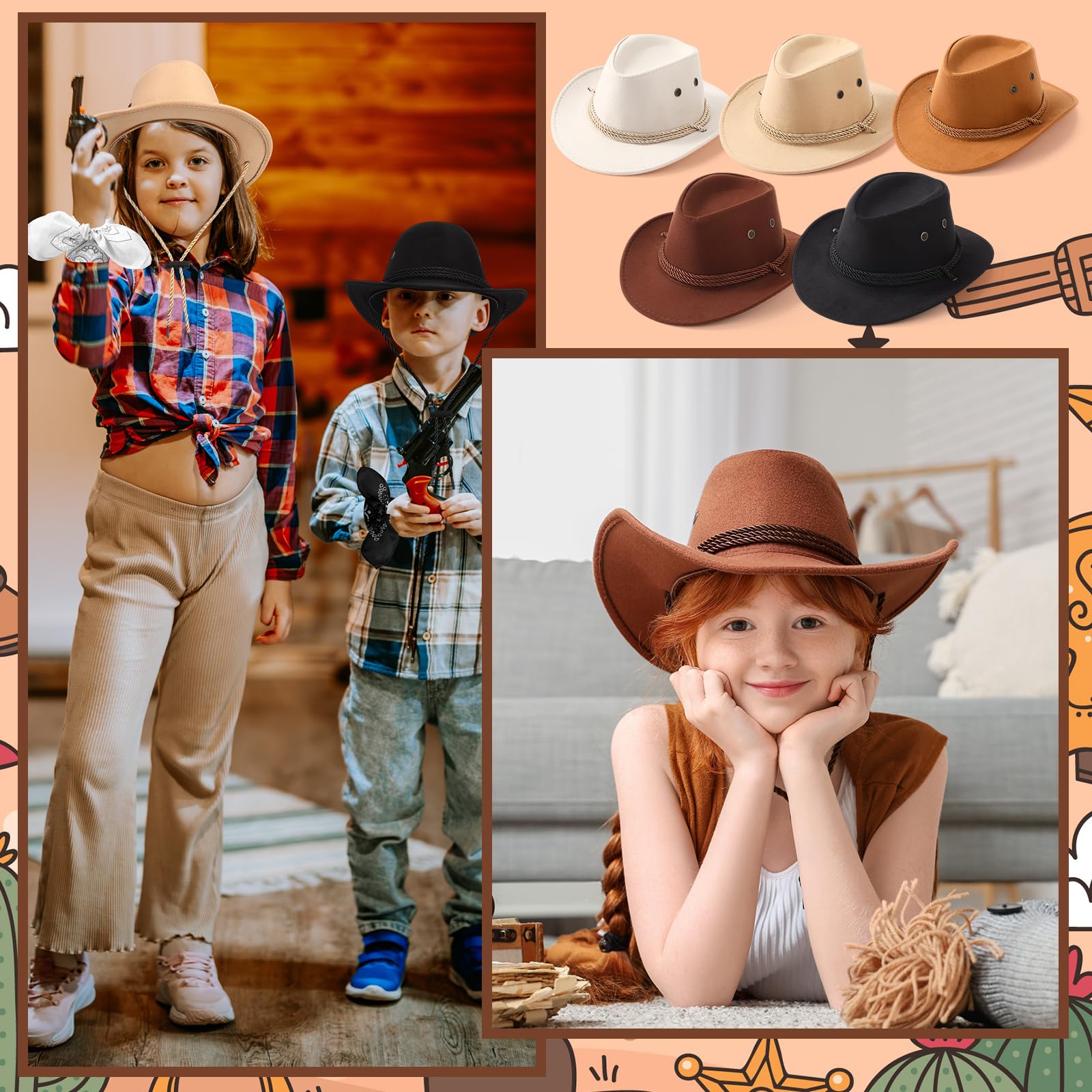 Unittype hat and bandanna pairing for stylish Western party photos