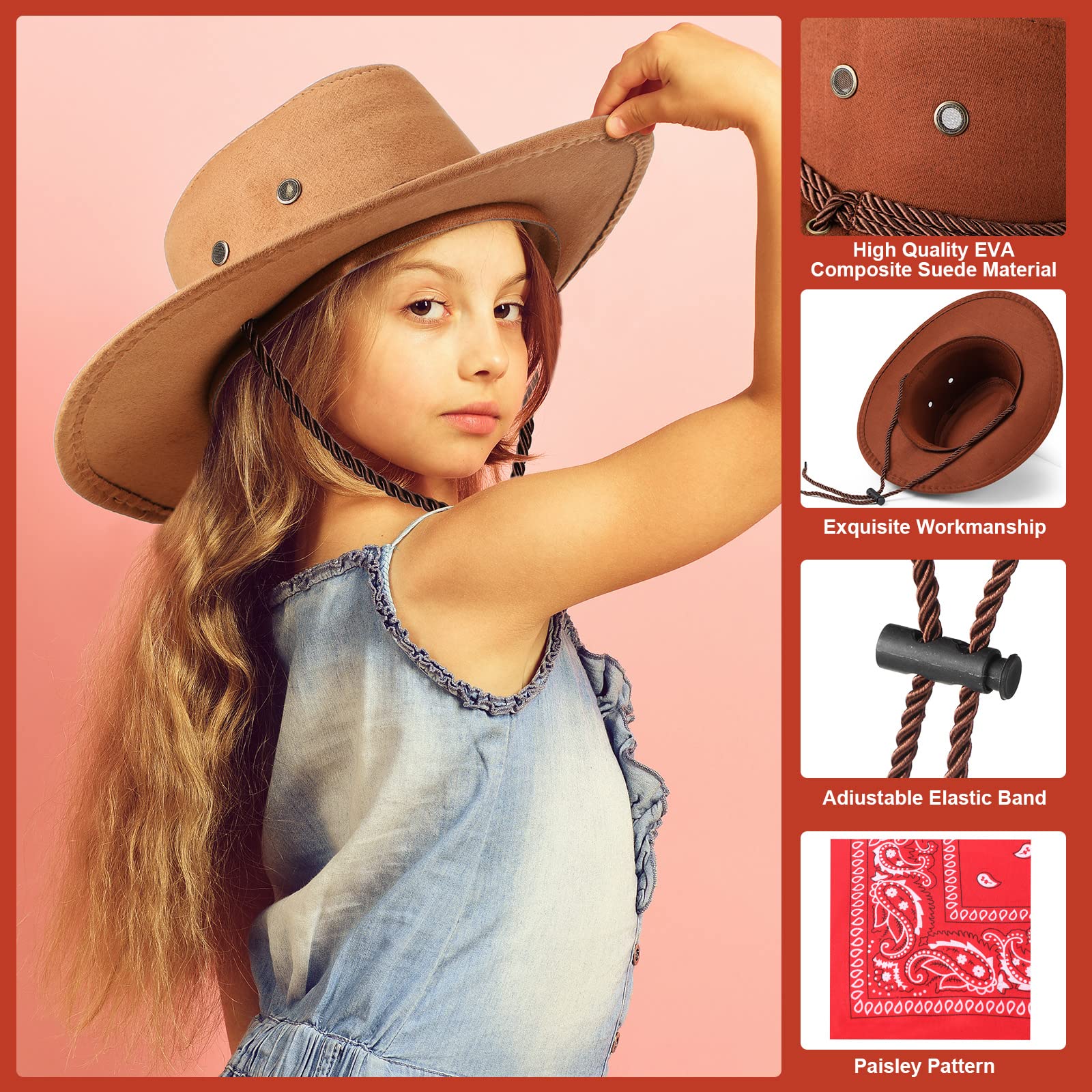 Unittype hat and bandanna close-up highlighting denim texture