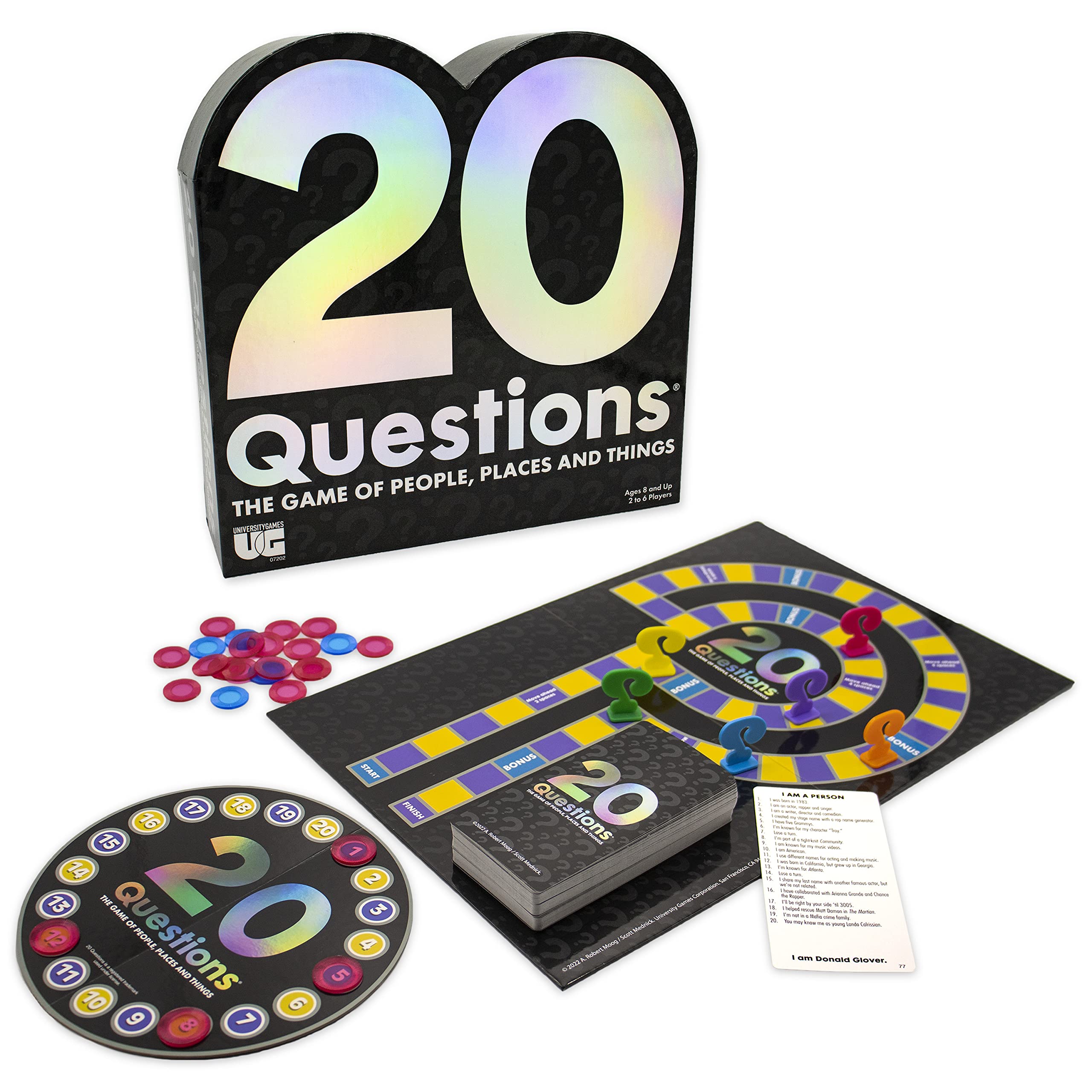 University Games 20 Questions chips ready for scoring