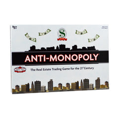 University Games Anti-Monopoly board setup ready for family play and strategy