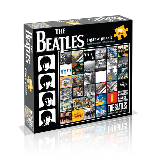 University Games Beatles Album Collage puzzle features iconic album art for a satisfying puzzle session.
