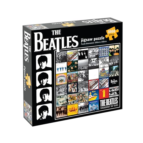 Beatles Album Collage 1000-piece puzzle, ideal gift for fans aged 12 and up.