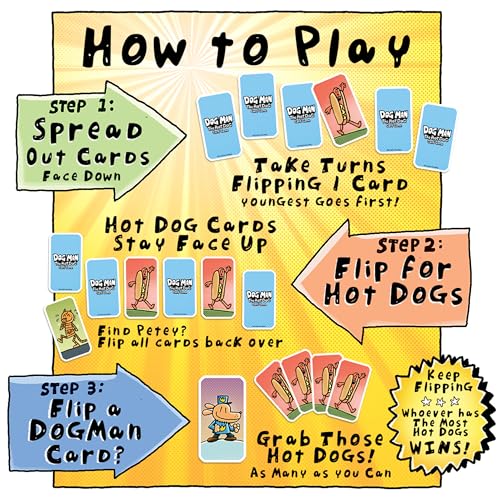 Players engage in fast, humorous card battles featuring Dog Man art.