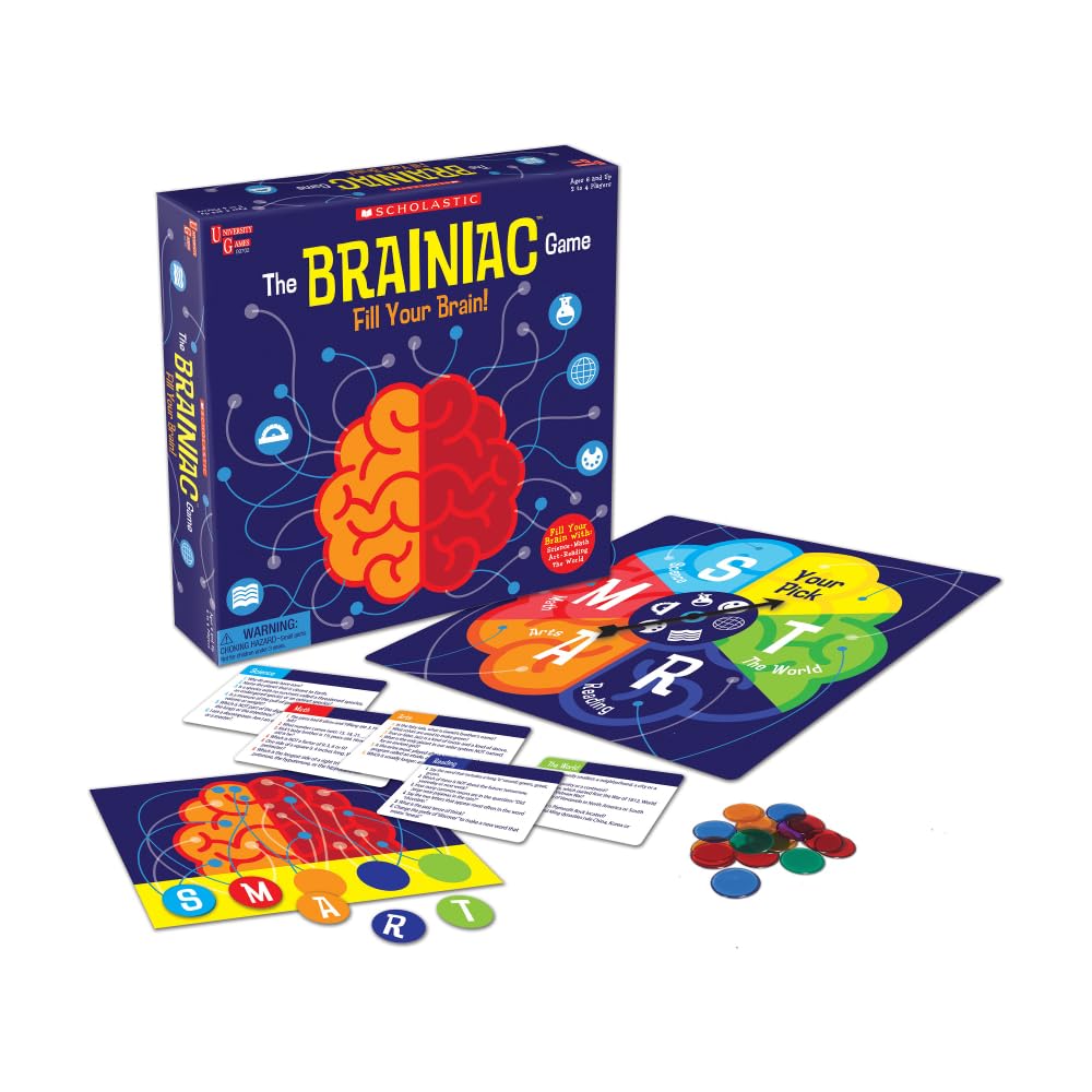 University Games Scholastic Brainiac Game question cards boost grade level practice