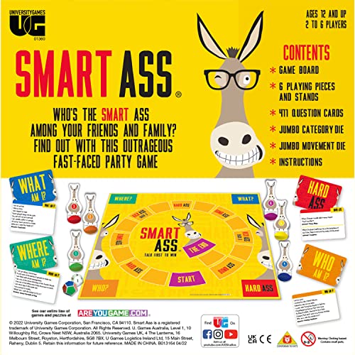 Playing pieces and stands from University Games Smart Ass Trivia