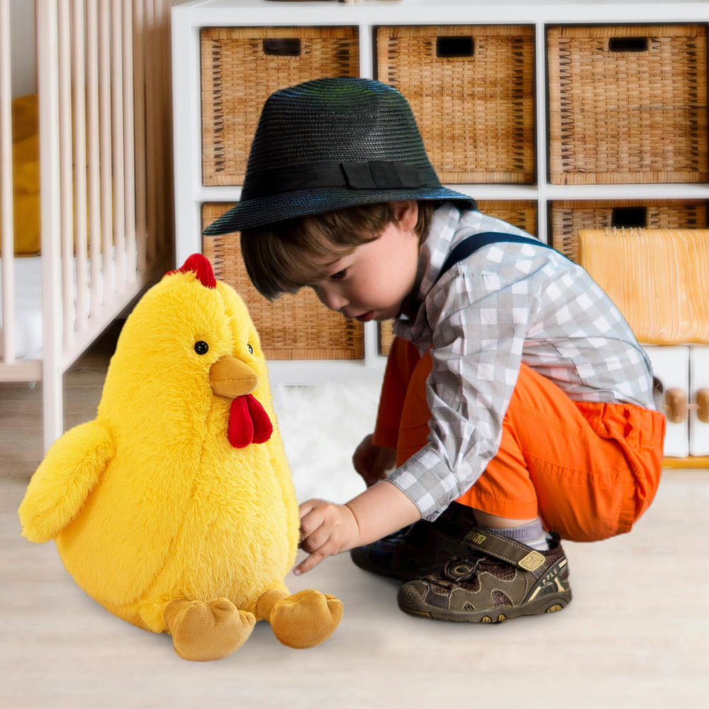 Uniwirtec chicken plush doll lightweight and portable for travel.