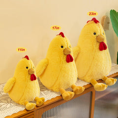 Uniwirtec chicken plush doll surface washable for easy cleaning.
