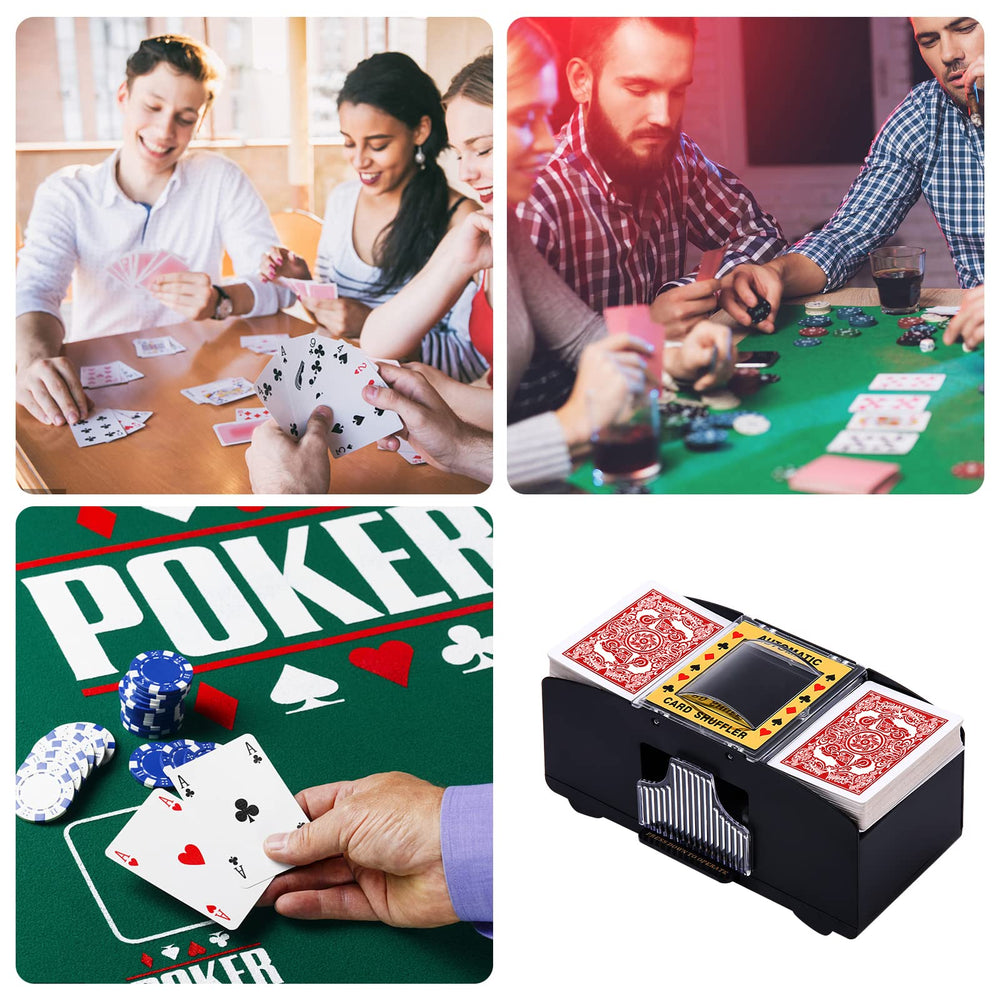 Unniweei shuffler tray in action, speeding up poker and house games.