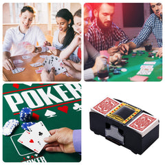 Unniweei shuffler tray in action, speeding up poker and house games.