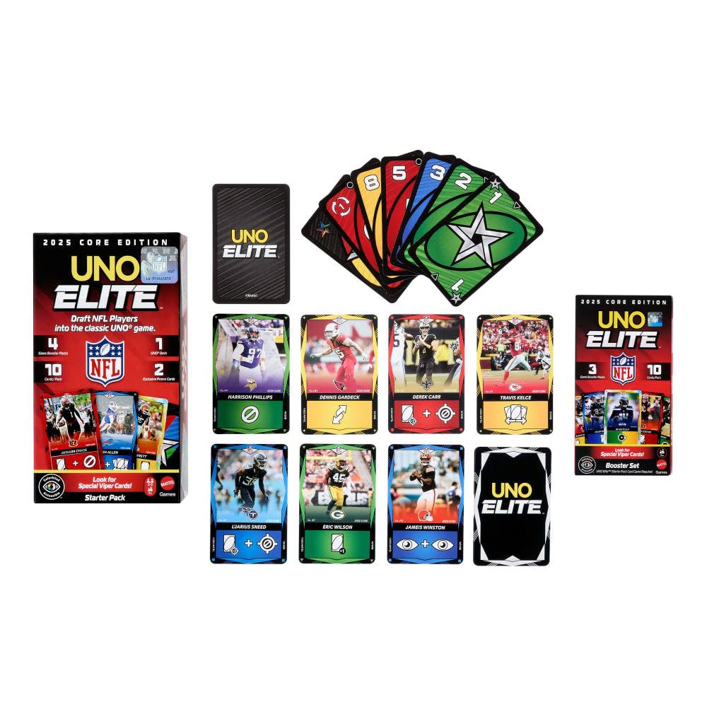 UNO NFL Booster Packs last card moment invites enthusiastic Hut Hut UNO shout