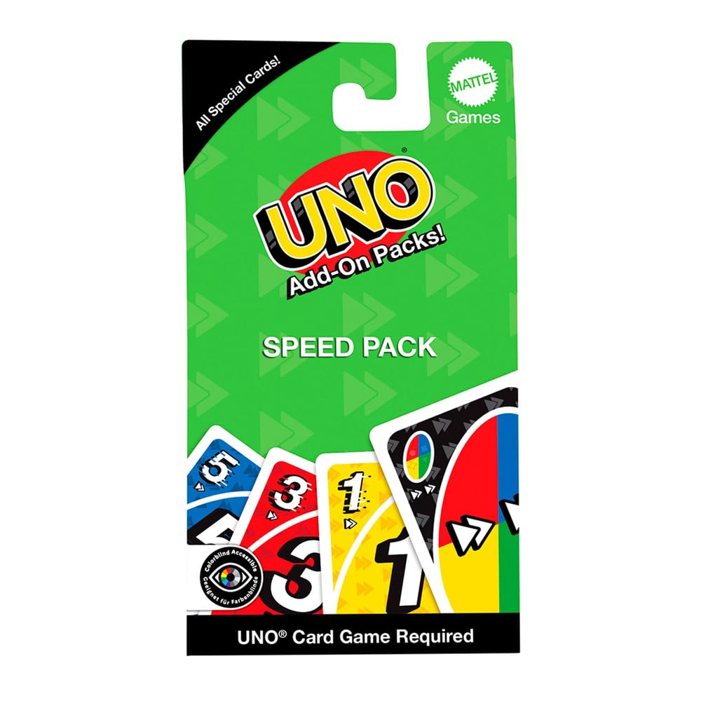 UNO Speed Pack cards spread for faster action and strategic twists.
