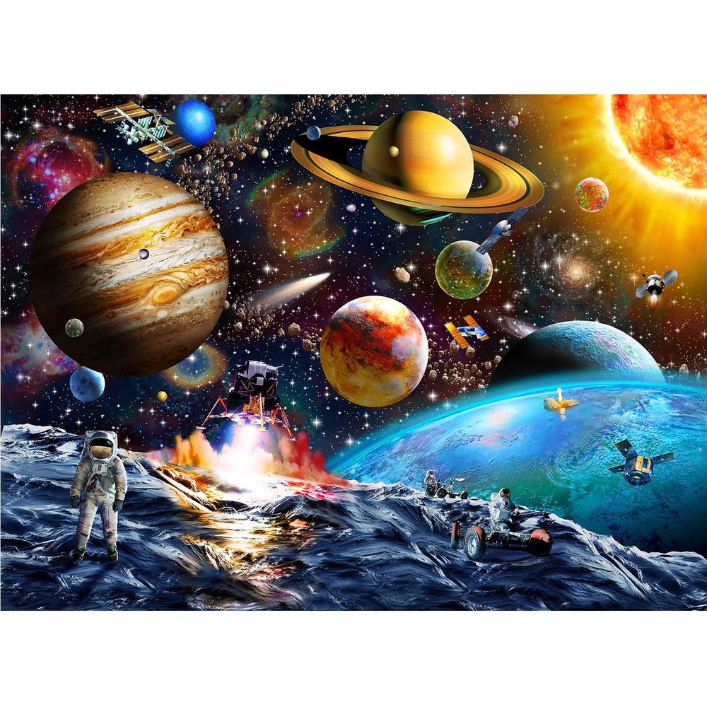 Unolidrom solar-system puzzle box with vivid planets to inspire curiosity.