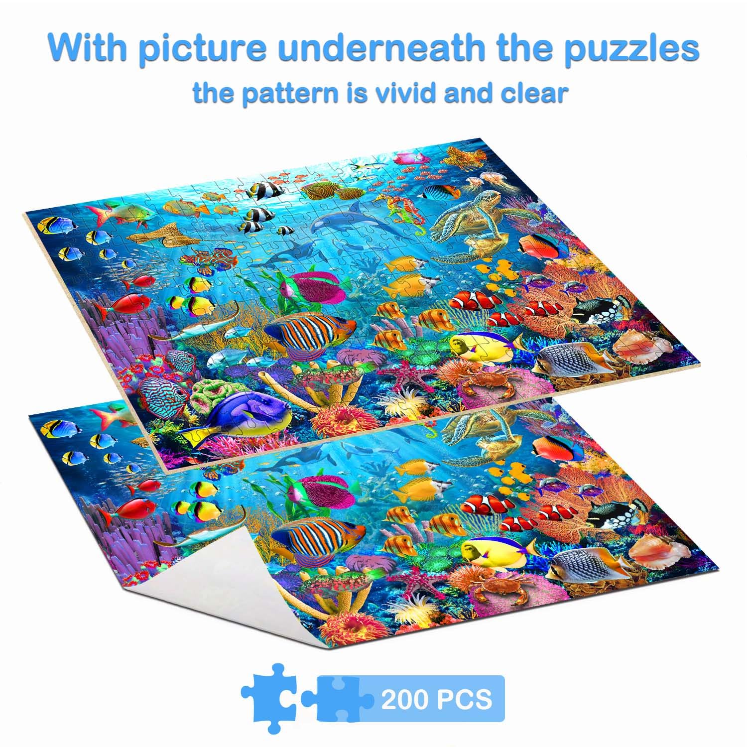 Close-up of thick eco-friendly cardboard puzzle material for durability.