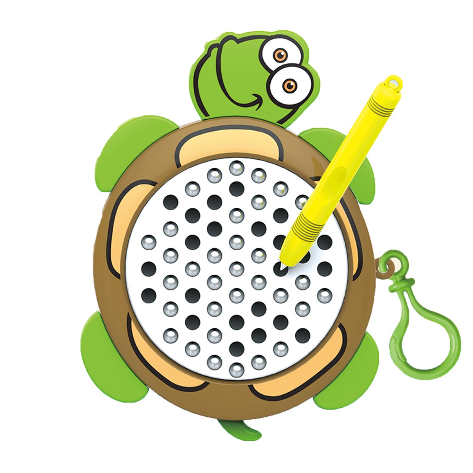 Unremittingly 1PCSTurtle magnetic drawing board with beads on surface for mess-free travel fun