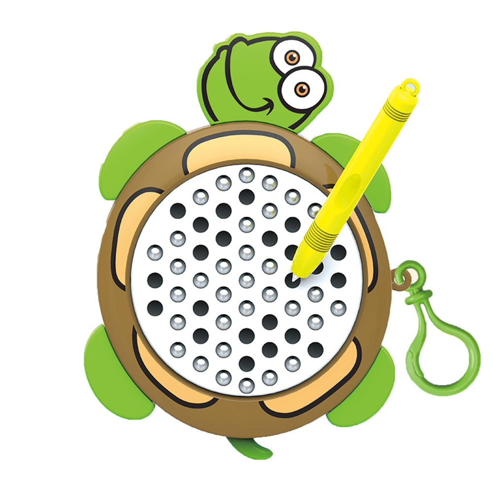 Unremittingly 1PCSTurtle magnetic drawing board with beads on surface for mess-free travel fun