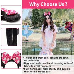 UNSPAZ mouse ears headband inspires party, cosplay, and photo moments with sparkle.