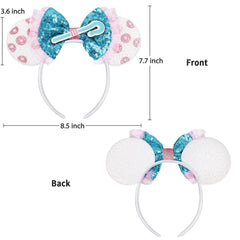UNSPAZ headband features shiny beads on ears for extra charm.