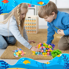 Unvola mermaid tail toy inspires imaginative play and fine motor development.