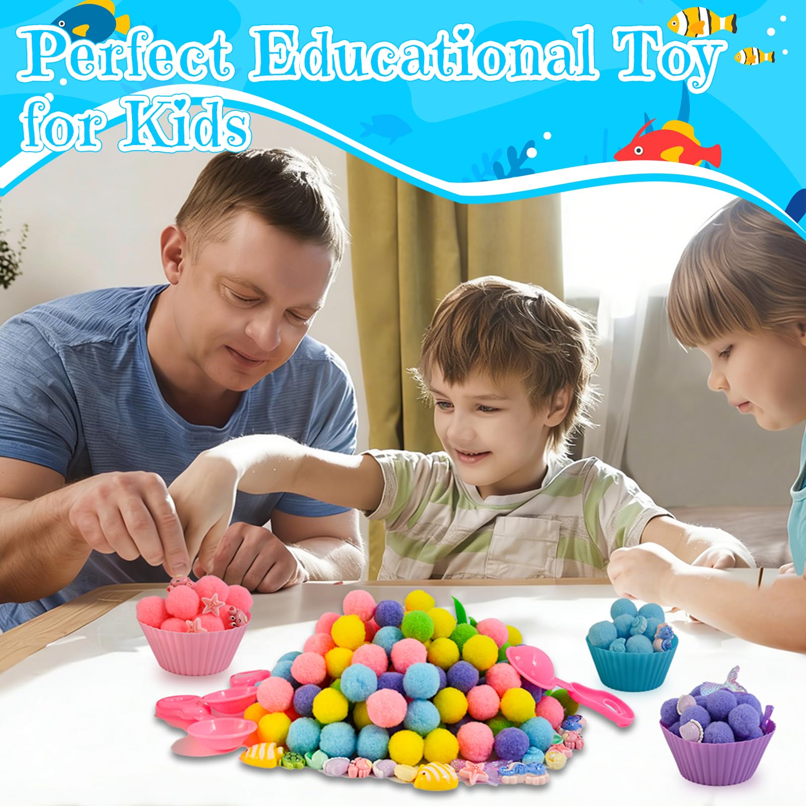 Unvola seahorse piece promotes focused attention and counting activities.