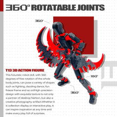 Uodofy T13 black and red figures offer bold, collectible display options.