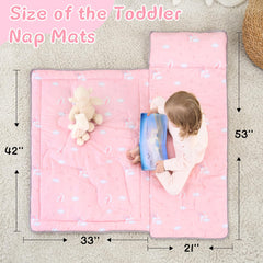 UOMNY nap mat in soft polyester fabric promotes comfort without irritation.