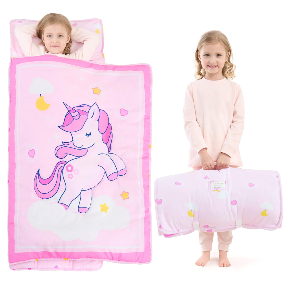 UOMNY Toddler Nap Mat unicorn design offers cozy naps for preschoolers.