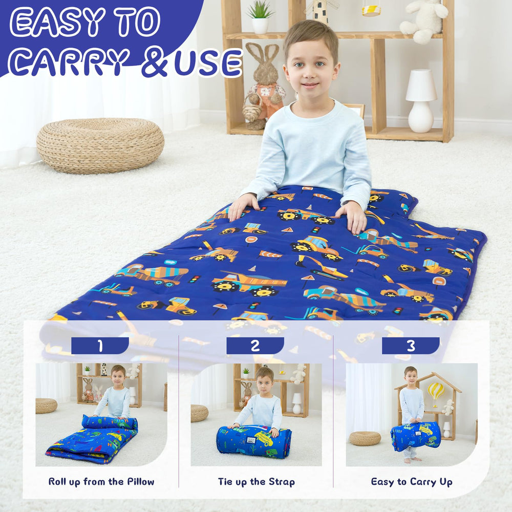 UOMNY nap mat blanket combo keeps kids warm during naps.