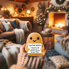 Uonel Positive Potato Crochet packaged as a gift-ready keepsake.