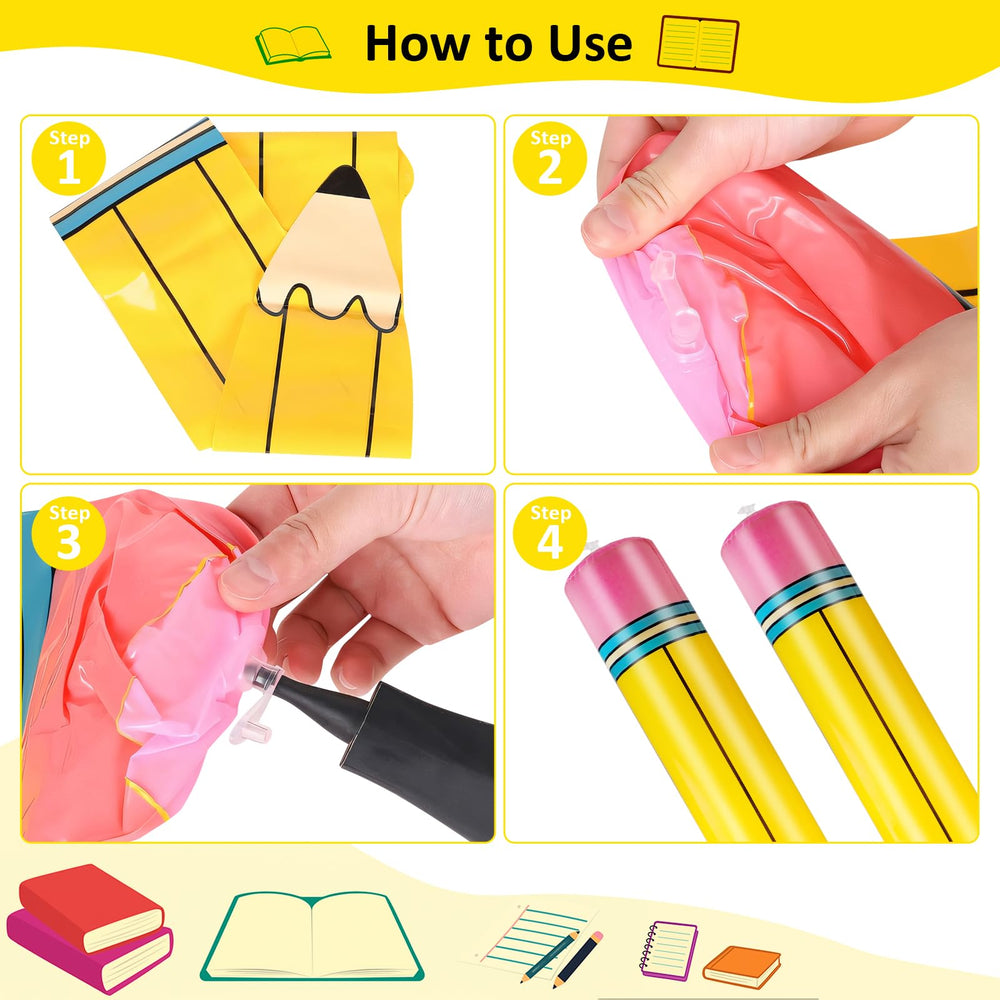UooEA PVC leak-proof inflatable pencil demonstrating durable construction.
