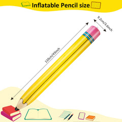UooEA two-pack giant pencils, bright yellow inflatables for events and parties.