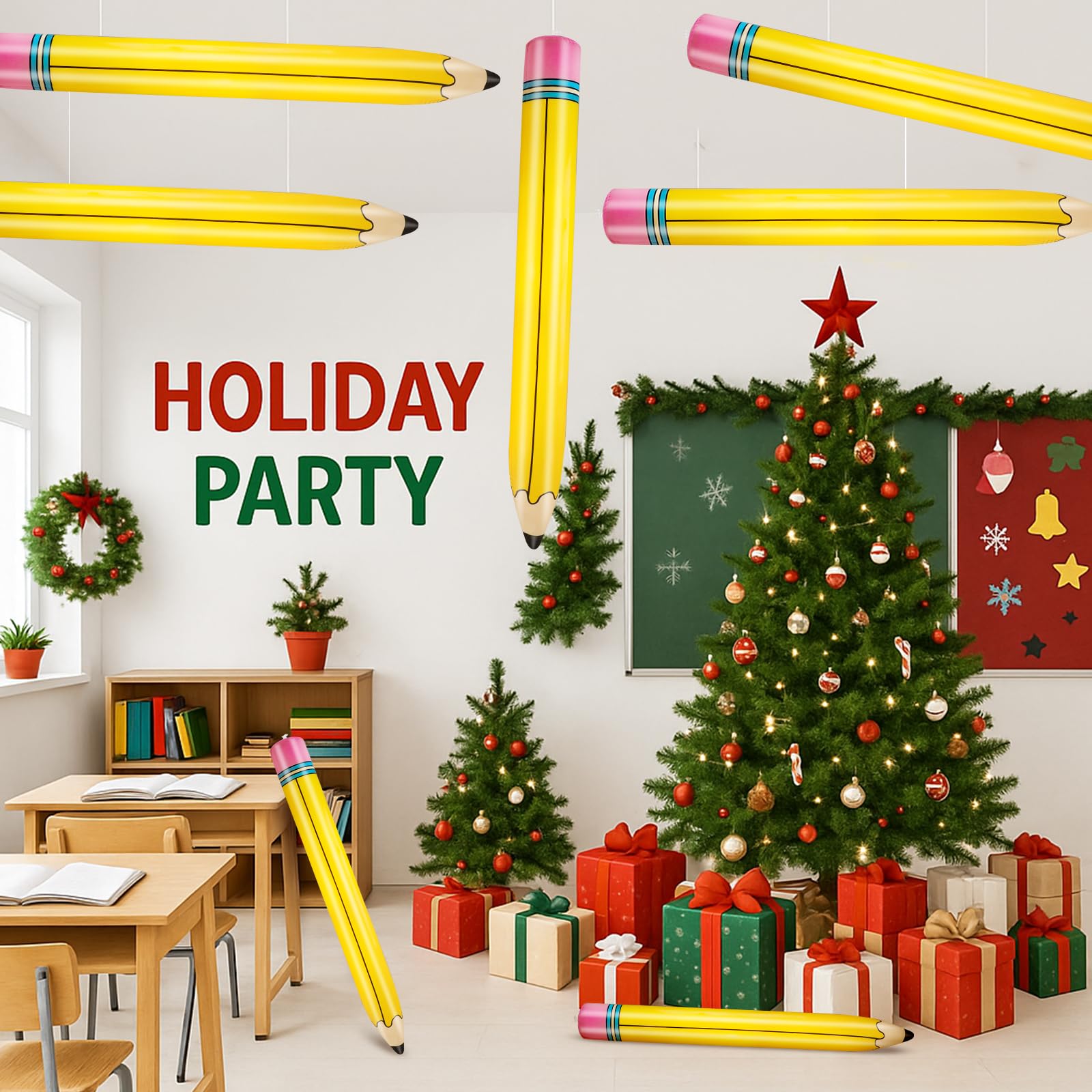 UooEA inflatable pencils offer versatile decorating and photo opportunities.