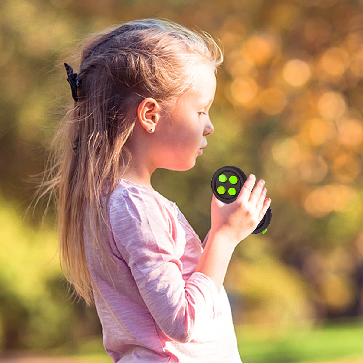 UOOEFUN mini fidget button buttons closeup shows silent and audible options
