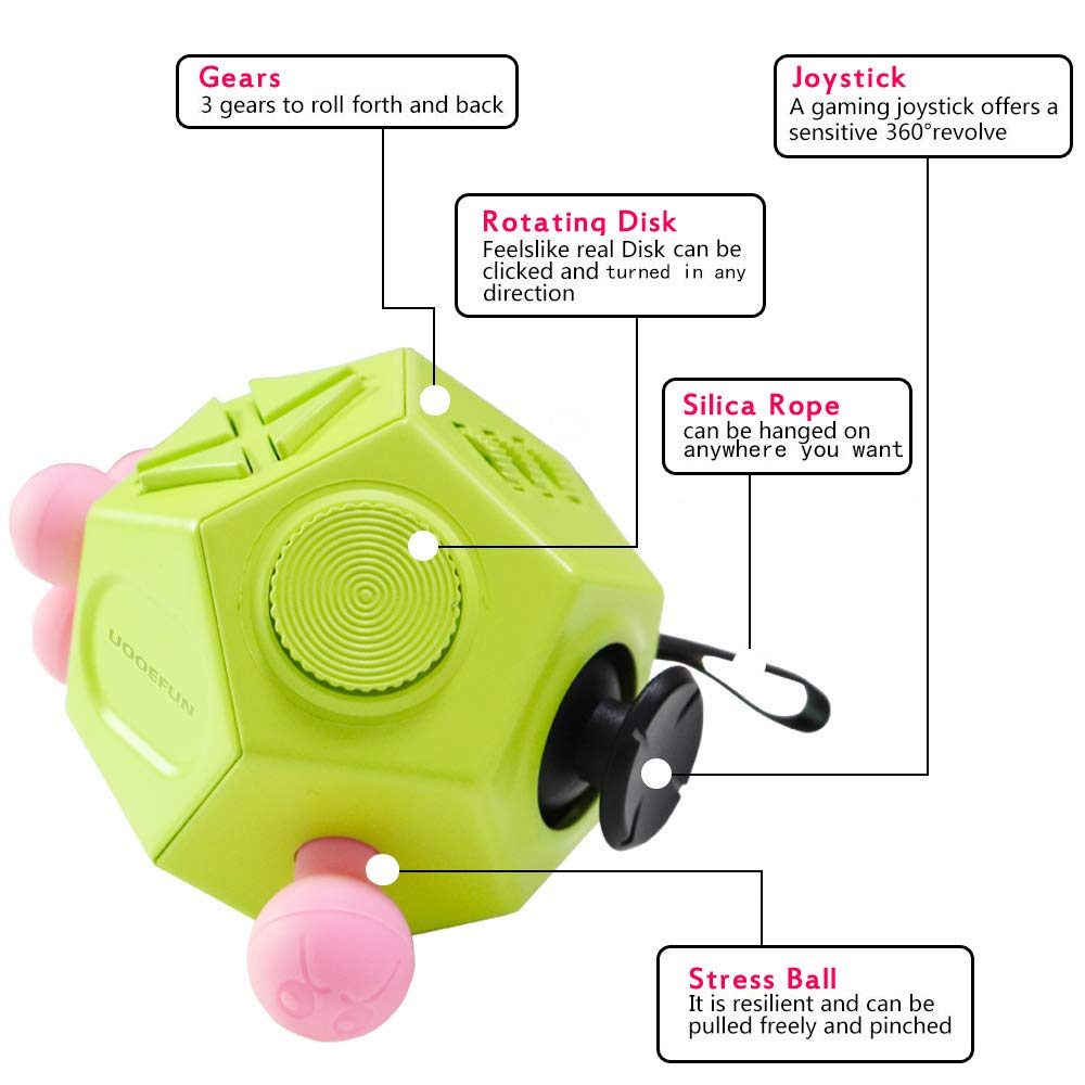 UOOEFUN fidget cube worry groove provides calm, quiet sensory play.