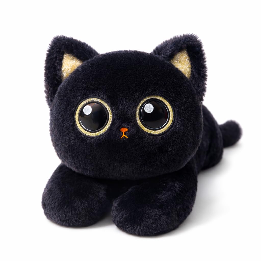 Uoozii Black Cat weighted plush 4lb offering a comforting hug for kids and adults.
