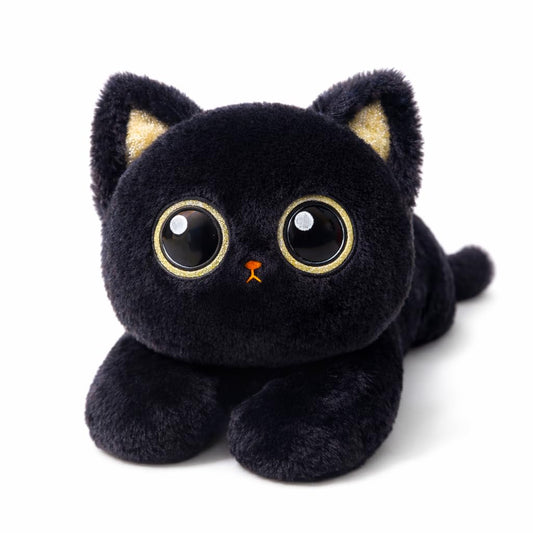 Uoozii Black Cat weighted plush 4lb offering a comforting hug for kids and adults.