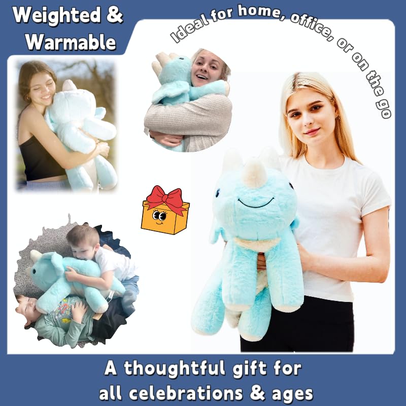 uoozii blue dinosaur used by kids and adults for comforting companionship.