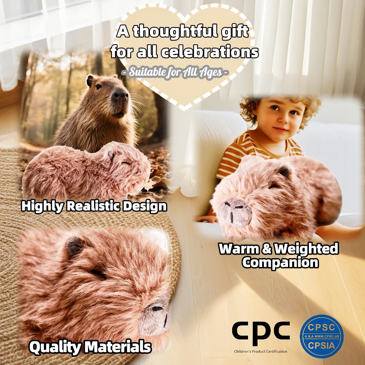 Gift-ready uoozii capybara plush suitable for birthdays and occasions
