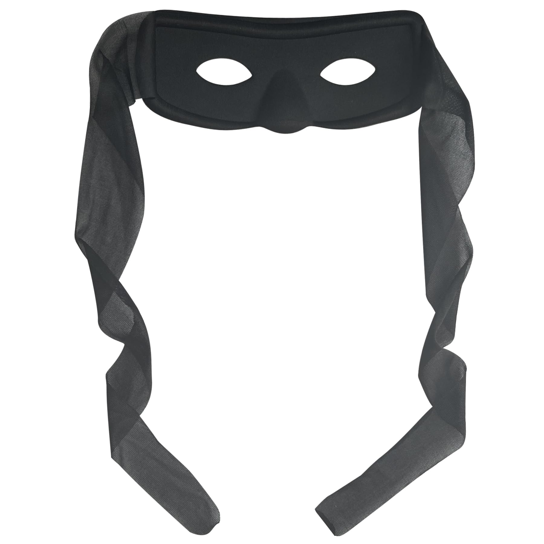 UOUYOO Bandit Mask in black with eye holes for thief costume at Halloween party