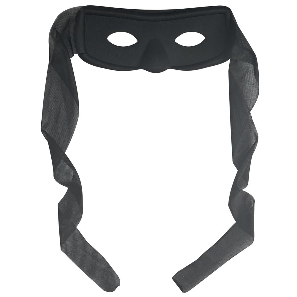 UOUYOO Bandit Mask in black with eye holes for thief costume at Halloween party