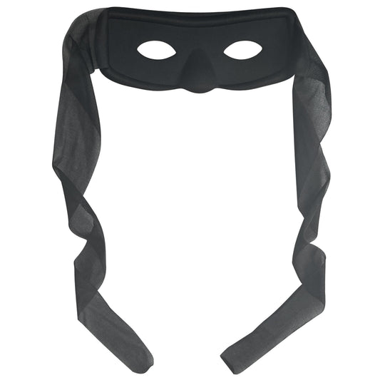 UOUYOO Bandit Mask in black with eye holes for thief costume at Halloween party