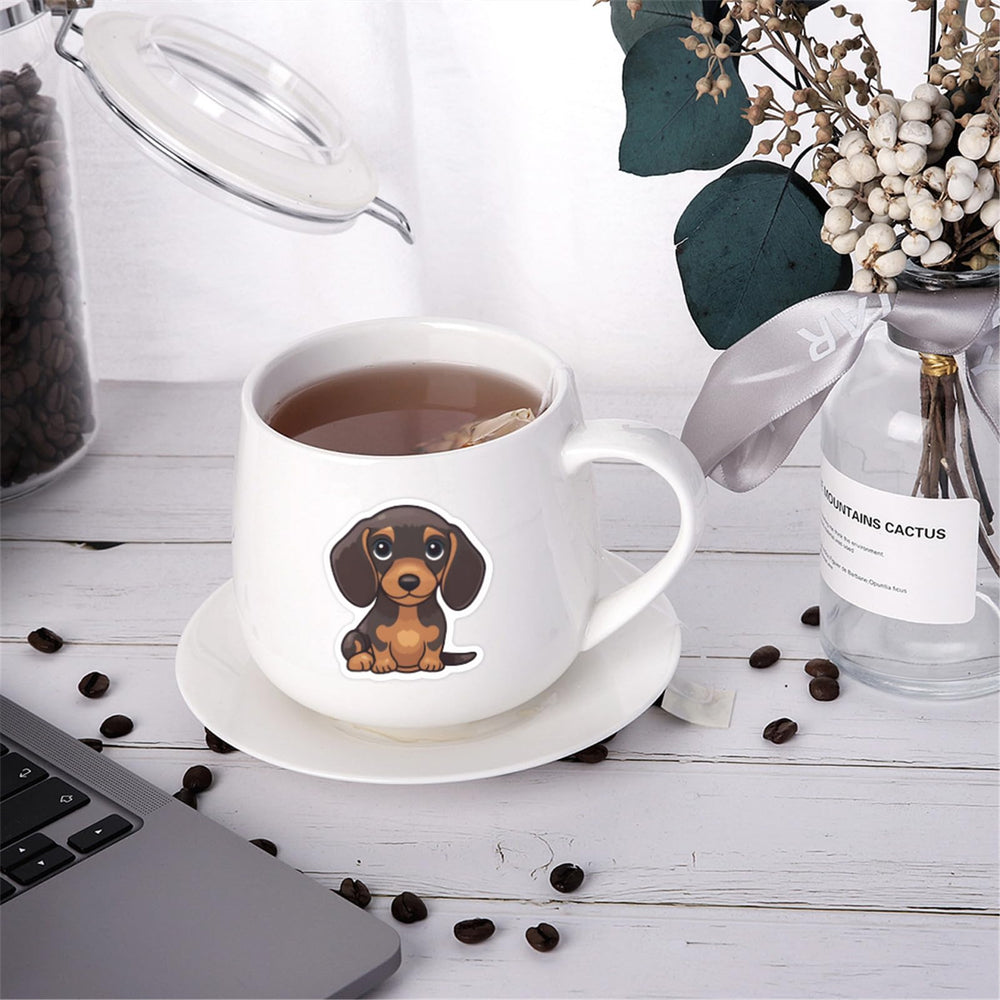UoYYelly dachshund stickers for phones customize cases with cheerful patterns.