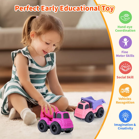 UOYLEYVN mixer cement truck toy encourages hands on construction fun