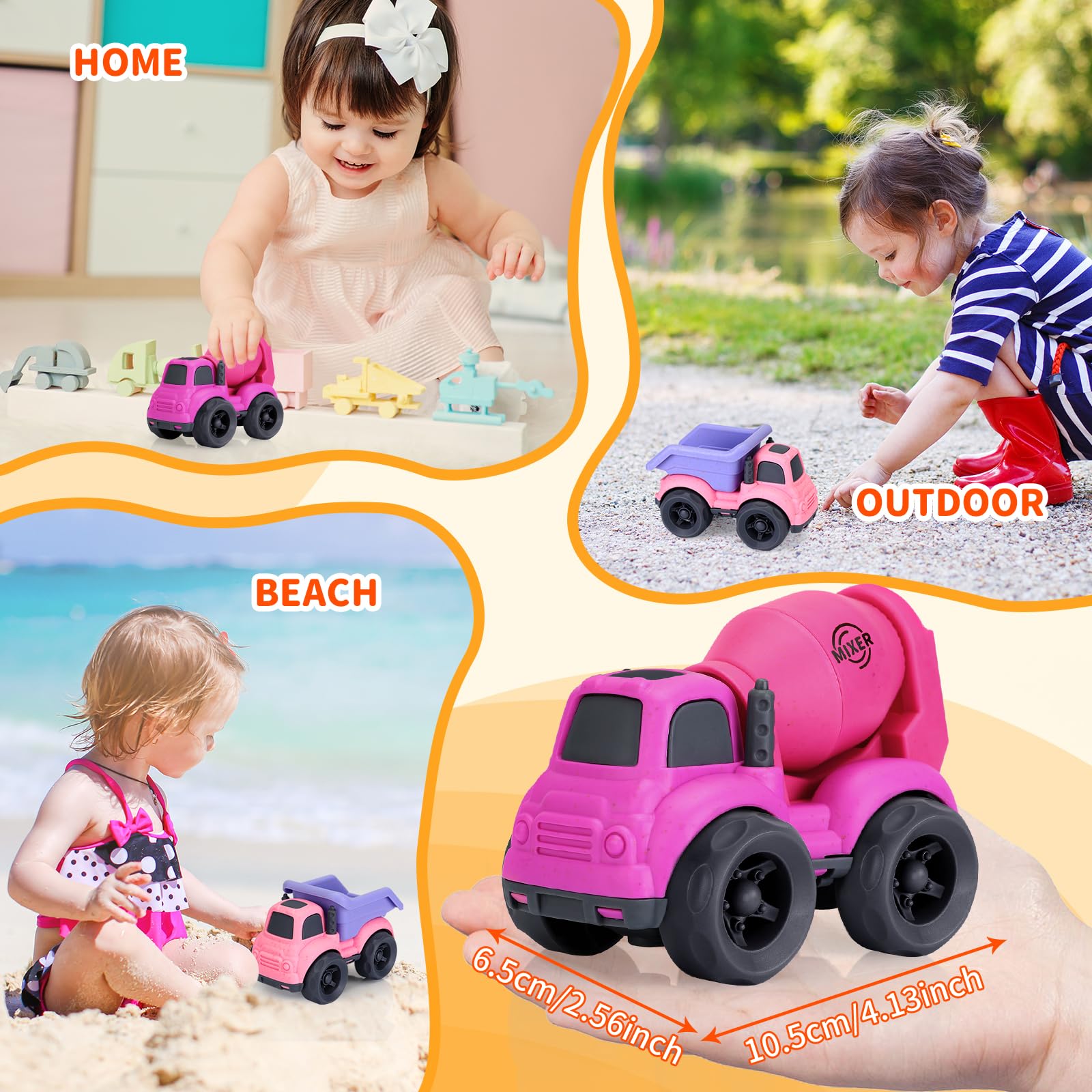UOYLEYVN mixer truck playing in sand promotes outdoor sensory play