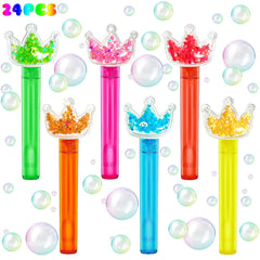 uoyoi Princess Crown Bubble Wand with colorful tubes for vibrant bubble play