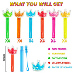 uoyoi Princess Crown Bubble Wand toppers detached for reuse