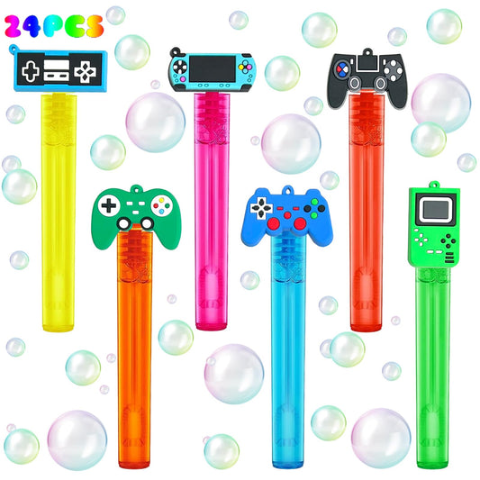 uoyoi video game bubble wands, 24-pack for party fun