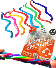 UpBrands Stretchy Snakes 24-pack ready for party favors and gifting